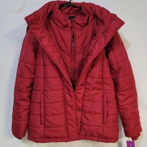 Rampage Women's Bold Red Puffer Jacket
